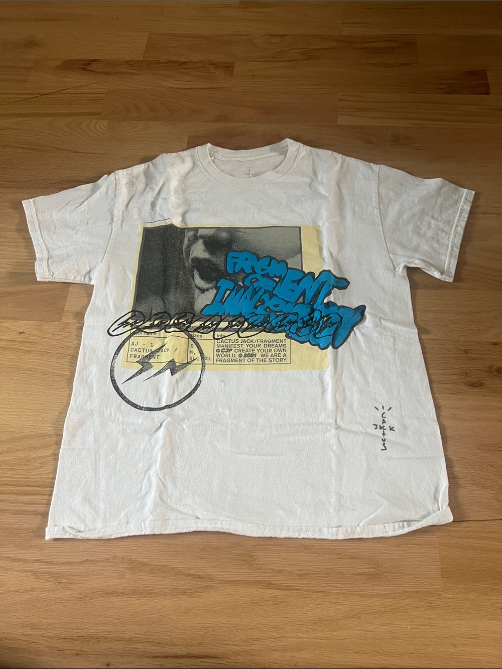 Cactus Jack by Travis Scott White Tee with Blue Graphic